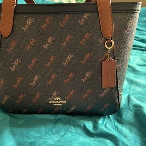Coach Carriage Print Small Tote